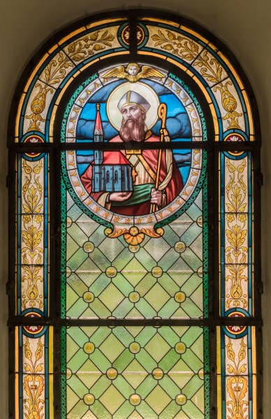 Poertschach Pfarrkirche hl Johannes d T Supersberg-Glasfenster 19082015 6780