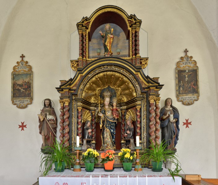 Saint Lawrence church in Feldthurns side altar