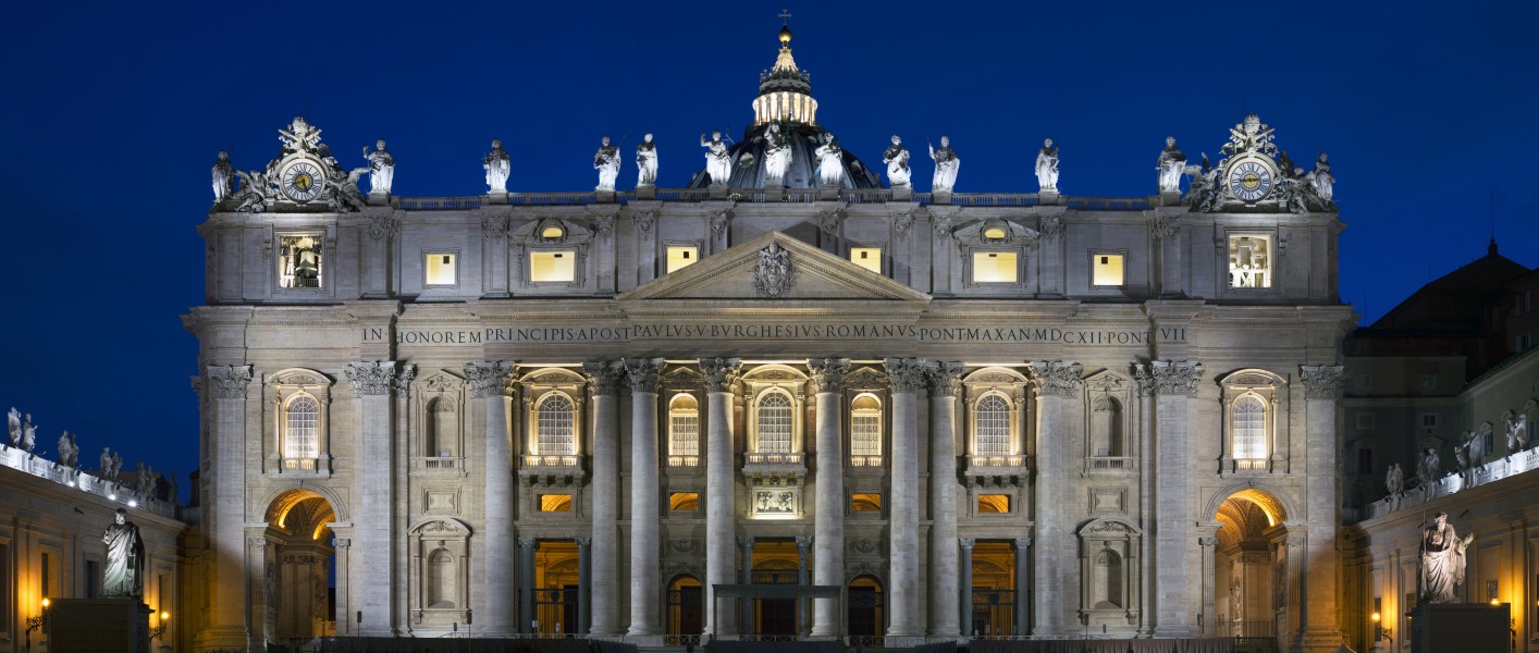 Saint Peter's Basilica at night HD