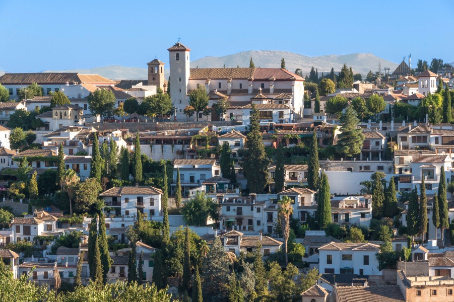 San Nicolas from Alhambra Granada Spain