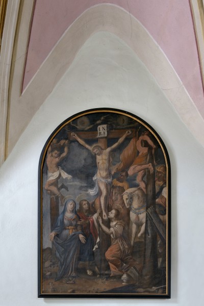 Sankt Ulrich Kirche in Pinzagen Kreuzigungsgruppe Deckenfresko
