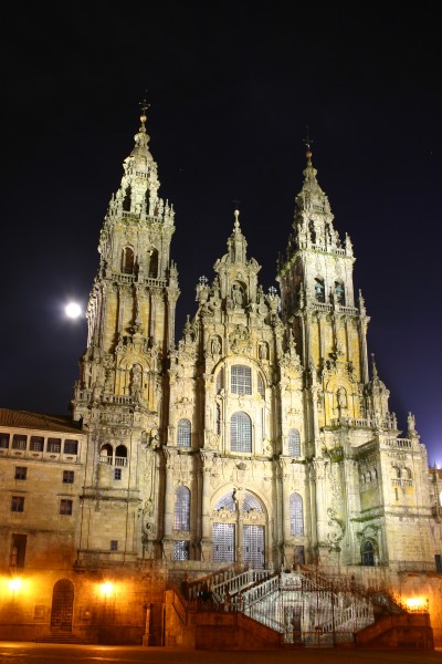 Santiago.de.Compostela.Catedral.Noche