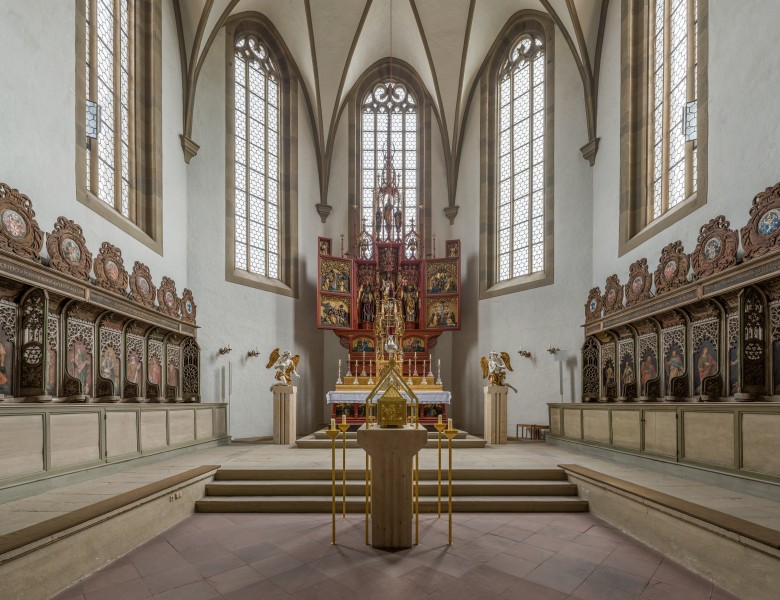 St. Burkard, Würzburg, Choir and Altar 20150729 3
