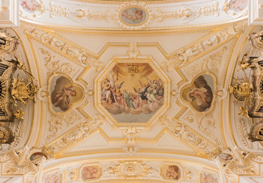 St. Lorenz Kempten - Decke über den beiden Orgeln