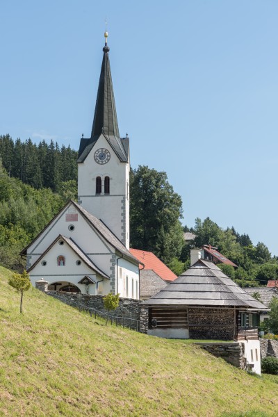 Techelsberg Sankt Martin Pfarrkirche hl Martin und Kaplanei 22082015 6865