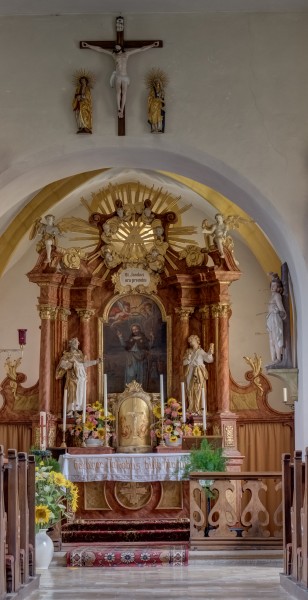 Teuchatz Kirche Altar 1650 -HDR