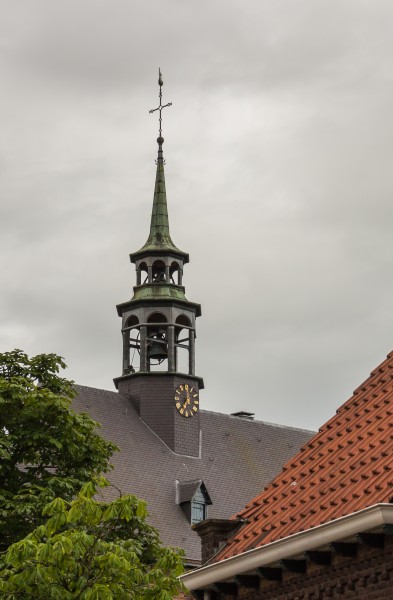 Toren van Sint Nicolaaskerk in Broekhuizen (Horst aan de Maas) in provincie Limburg in Nederland 03