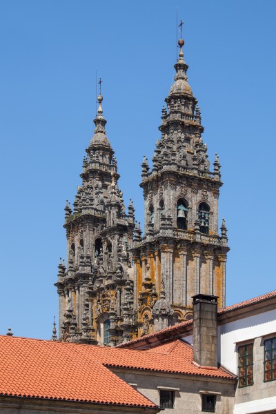 Torres da Catedral de Santiago de Compostela. Galiza