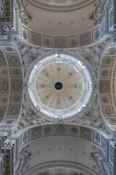 Under the dome inside Theatinerkirche Munich