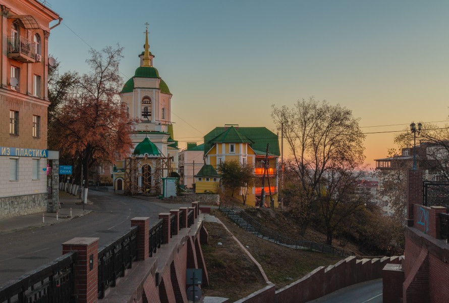 Voskresenskaya church in Voronezh (view from Stone Bridge, 2015)