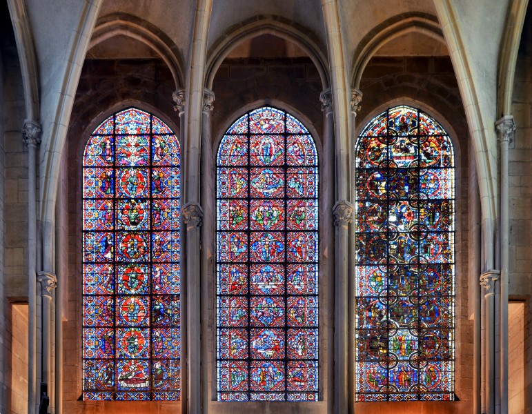 Windows of Chapelle Notre-Dame in cathédrale Saint-Étienne d'Auxerre