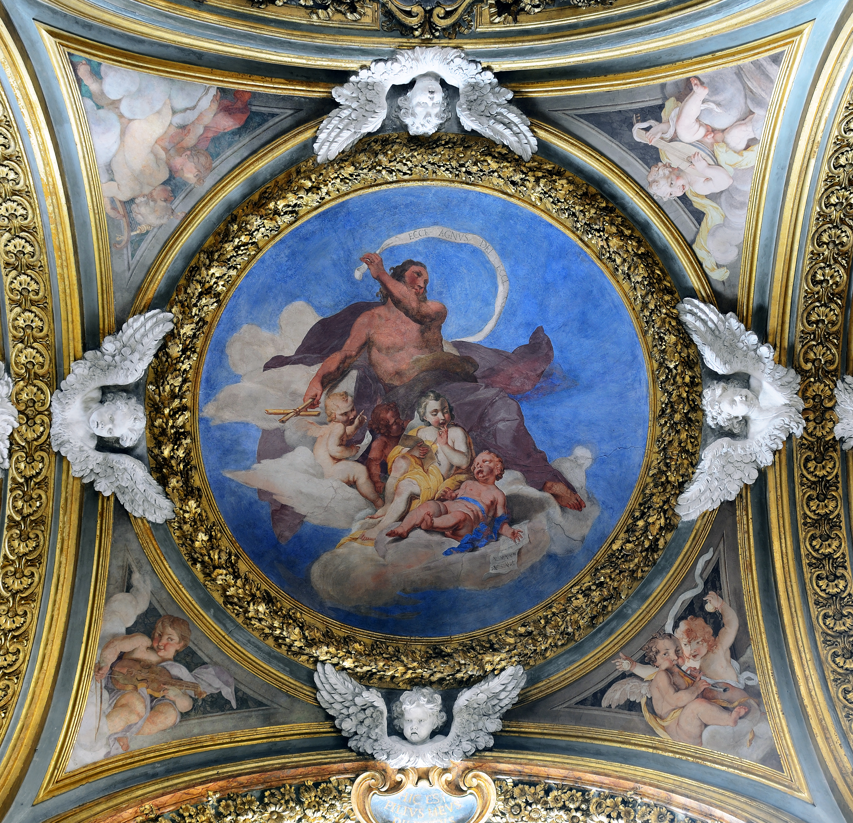 Second left chapel ceiling in Santa Maria dell'Orto (Rome)