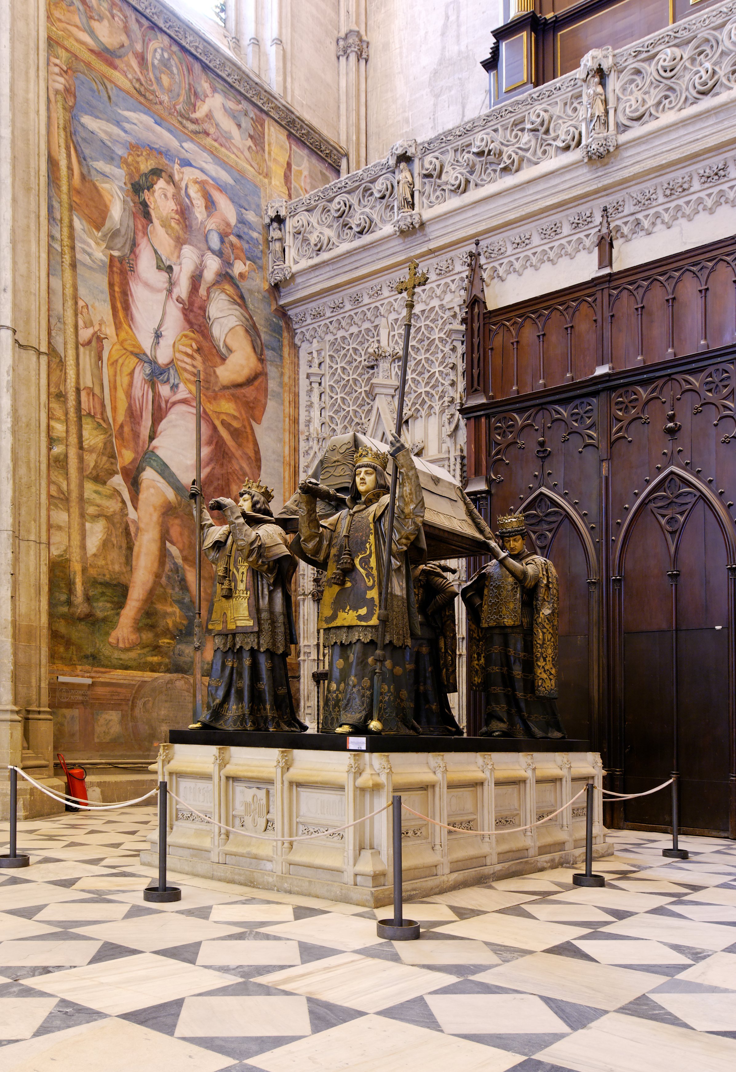 Sevilla cathedral - tomb of christopher columbus