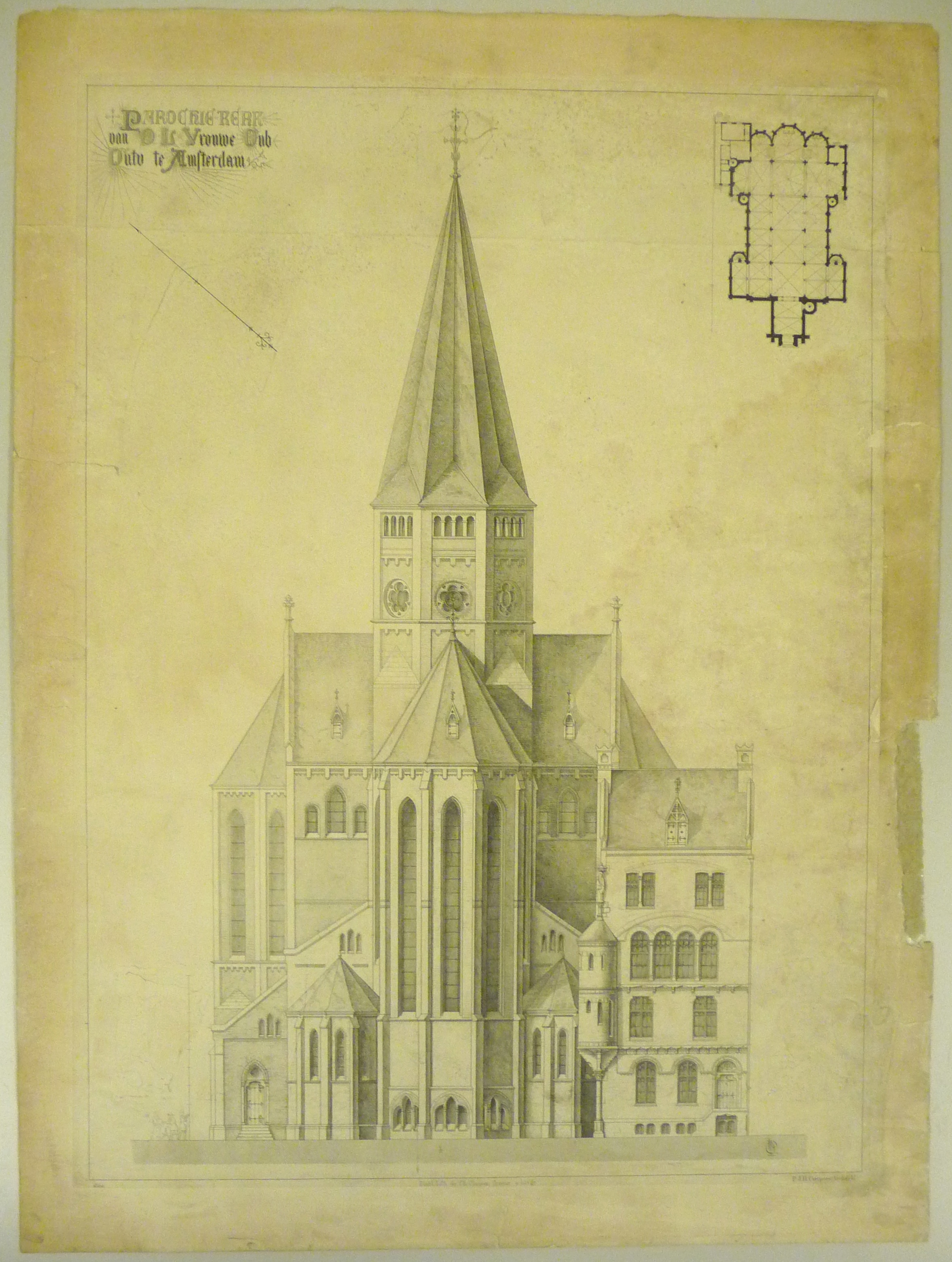 The Posthoornkerk in Amsterdam by Charles Claesen Cuypershuis 0552