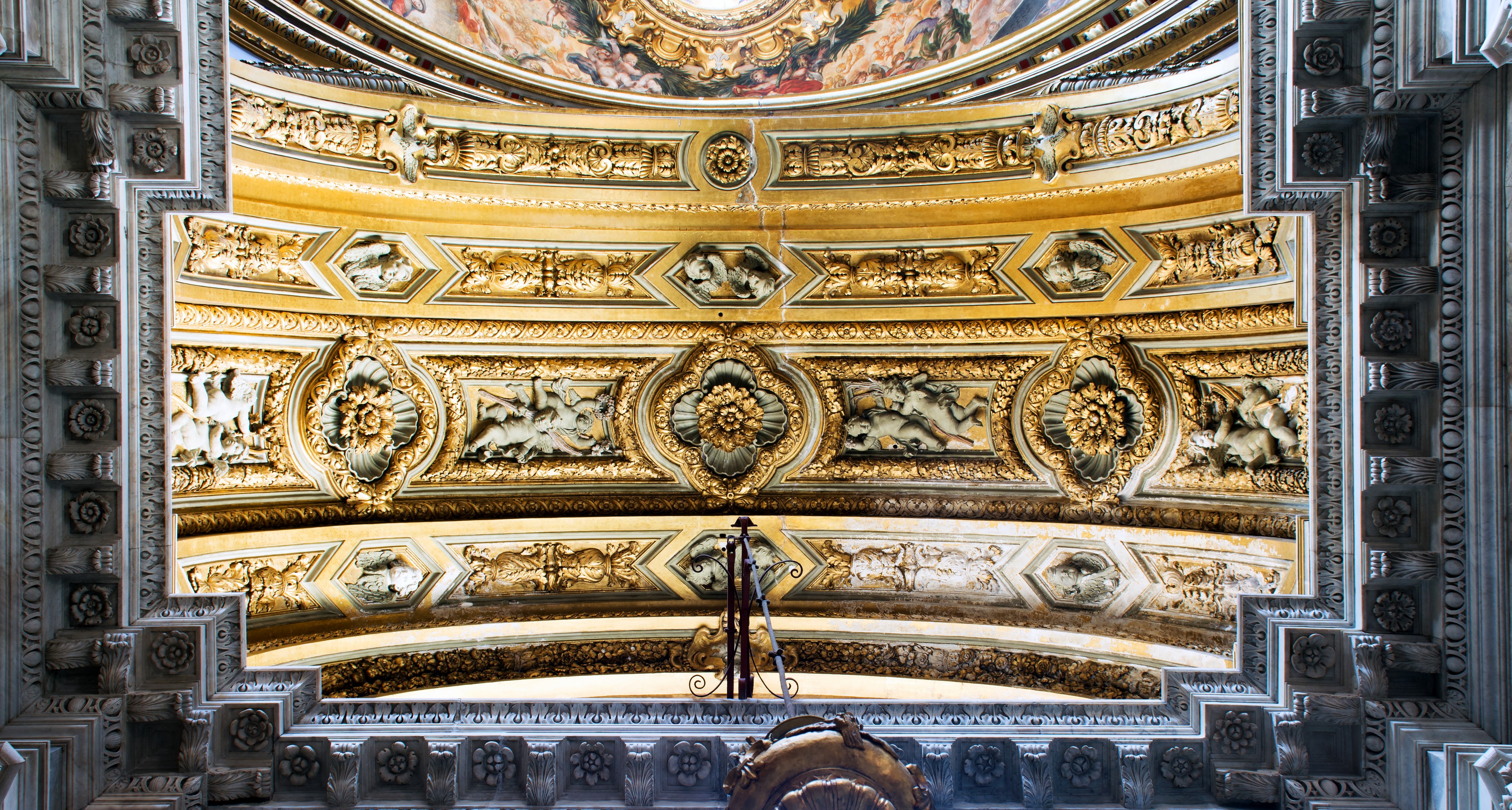 Ceiling decoration of the chapel Sant'Agnese in Agone (Rome)