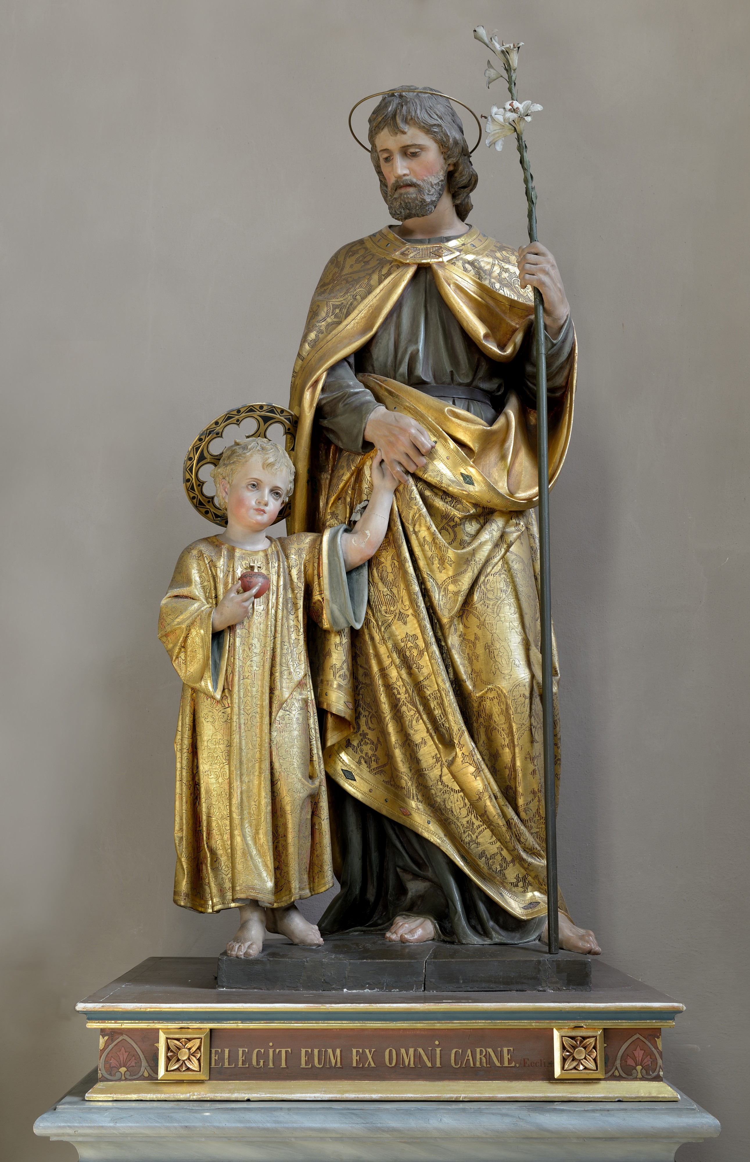 Hl Josef mit Jesuskind Pfarrkirche St. Ulrich Gröden Ferdinand Demetz.