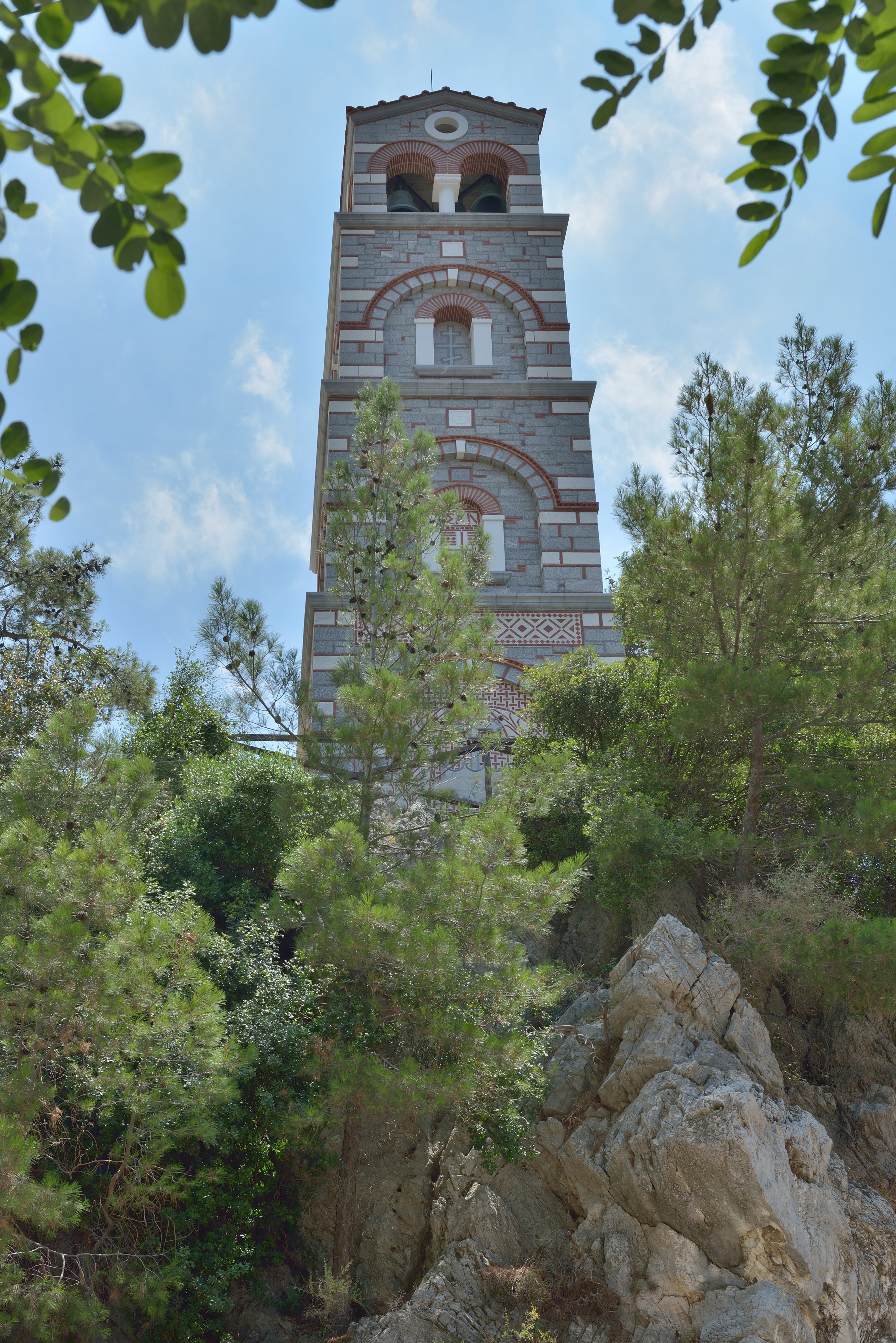Monastery of Saint George Selinari Crete old steeple