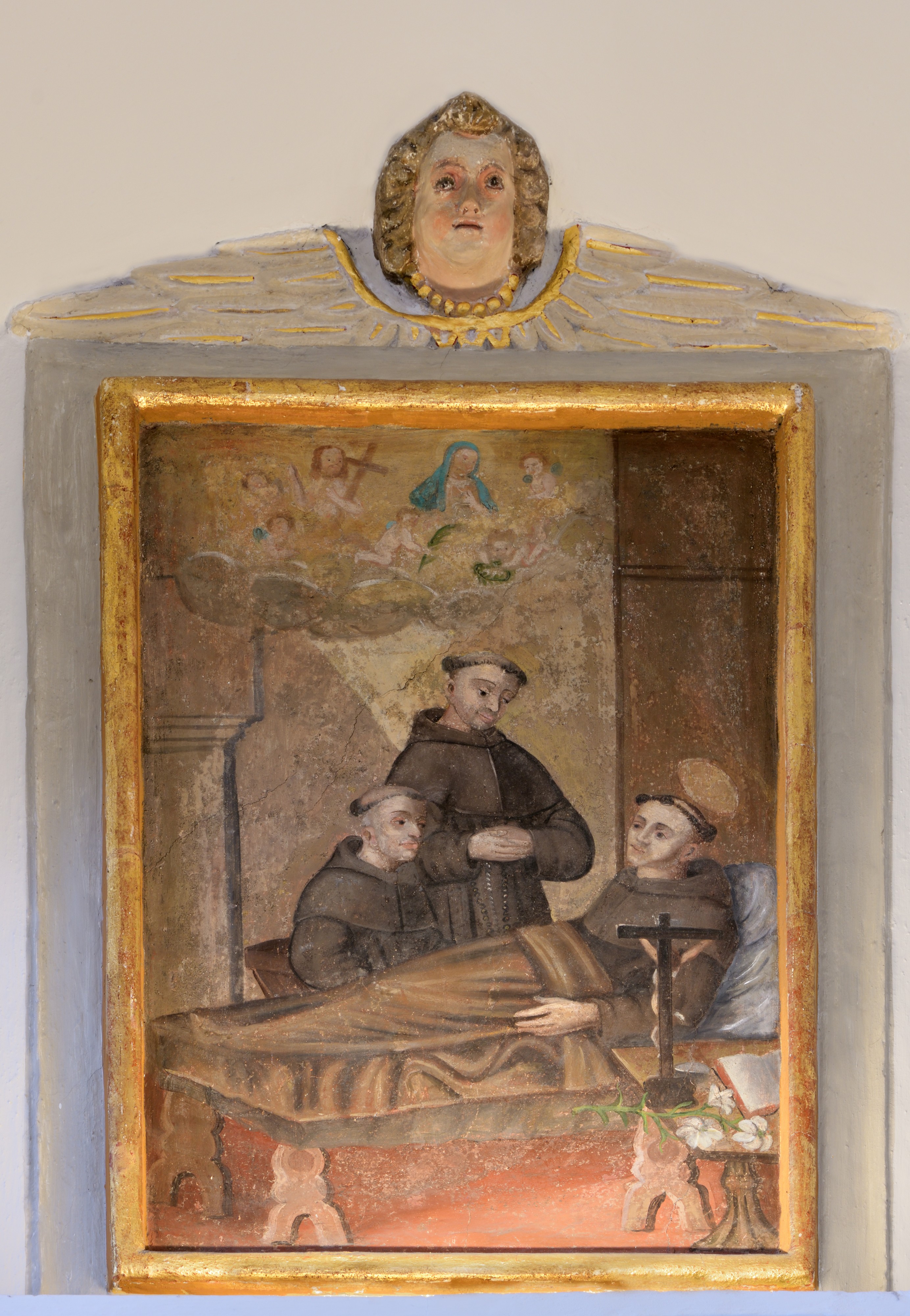 Painting of Saint Antony dying N 10 San Antone church Urtijëi