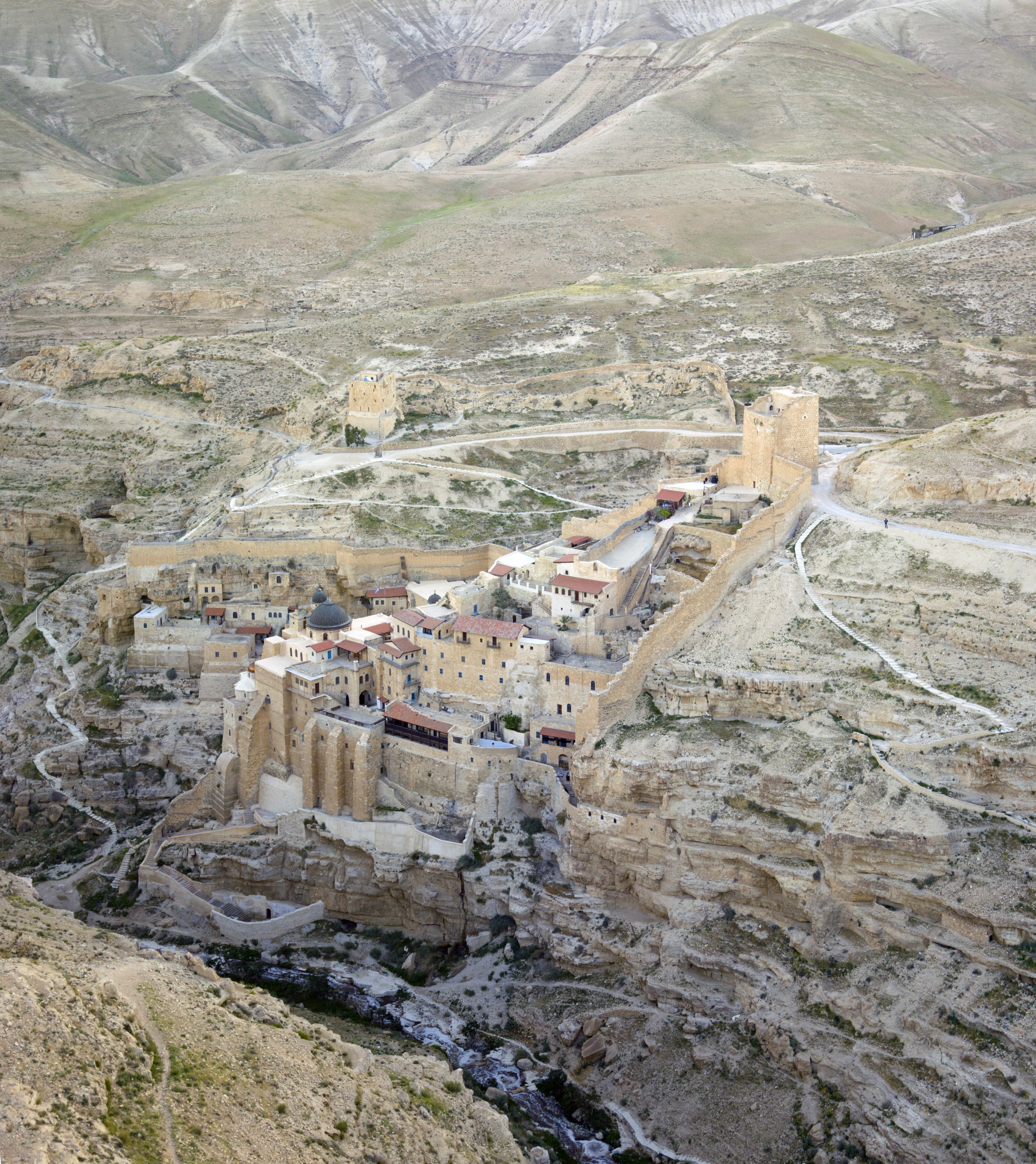 Palestine-2013-Aerial-Mar Saba Monastery