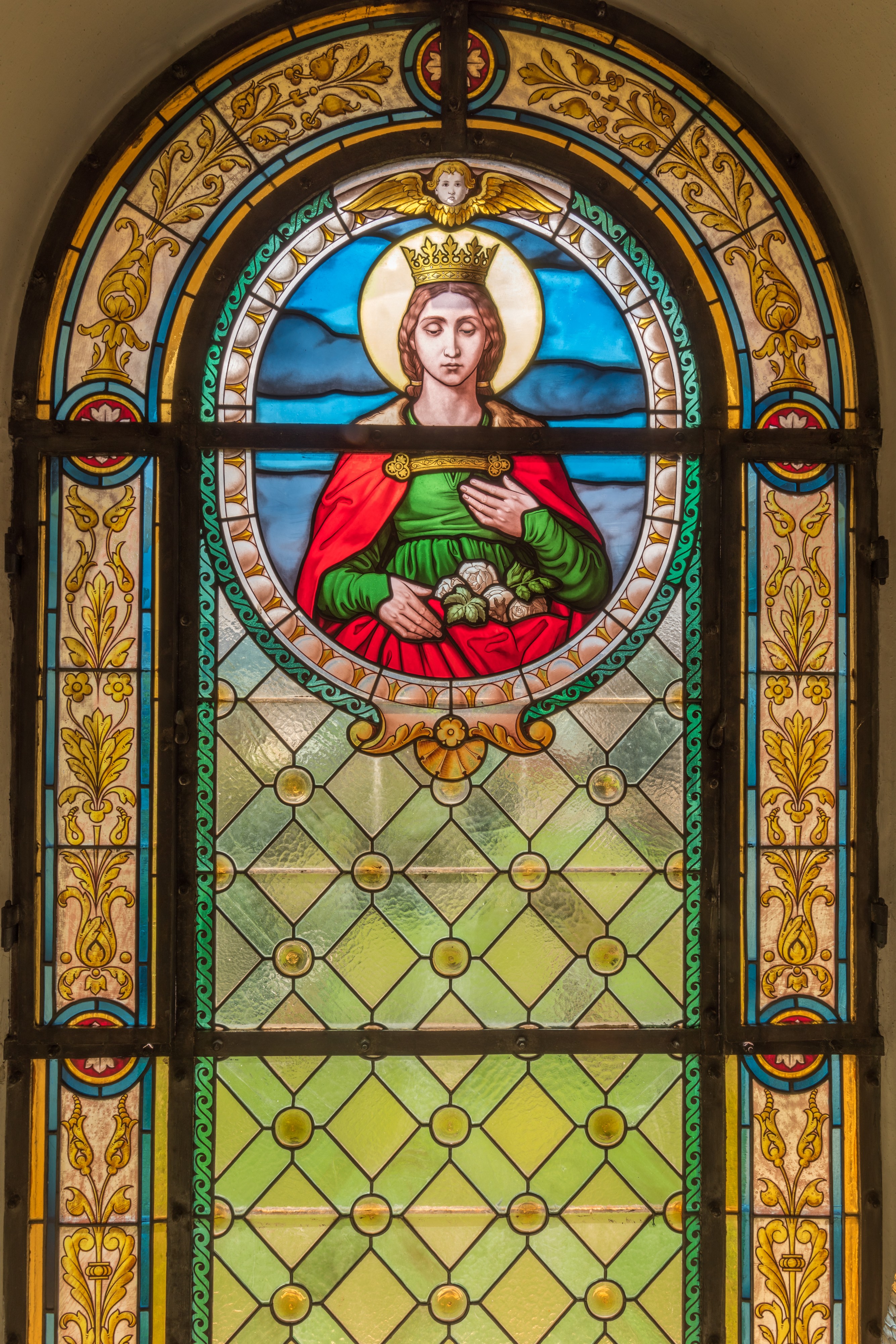 Poertschach Pfarrkirche hl Johannes d T Fuchs-Glasfenster Kluch 19082015 6781