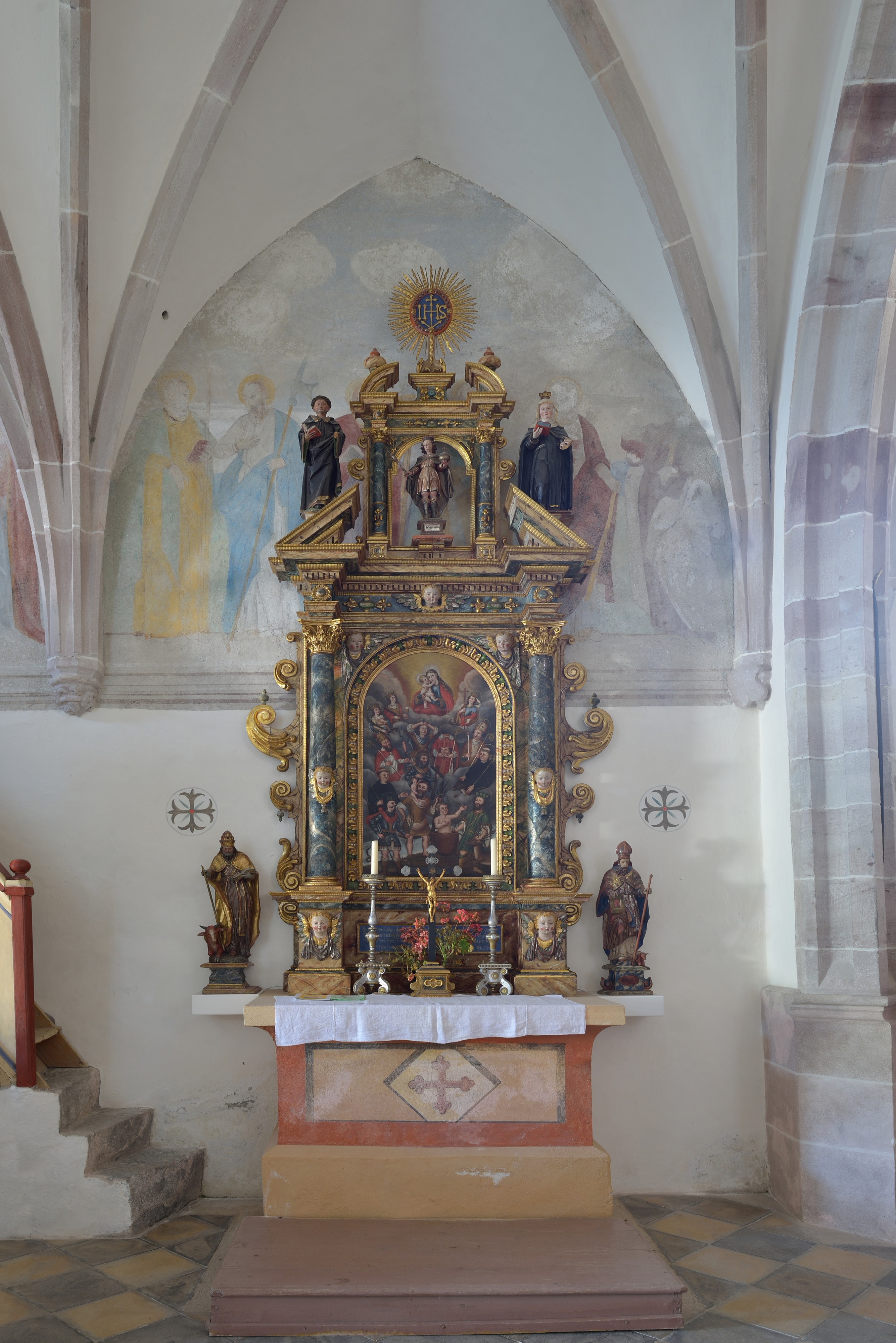 Sankt Bartholomäus Kirche Nafen Seitenaltar Vinazer