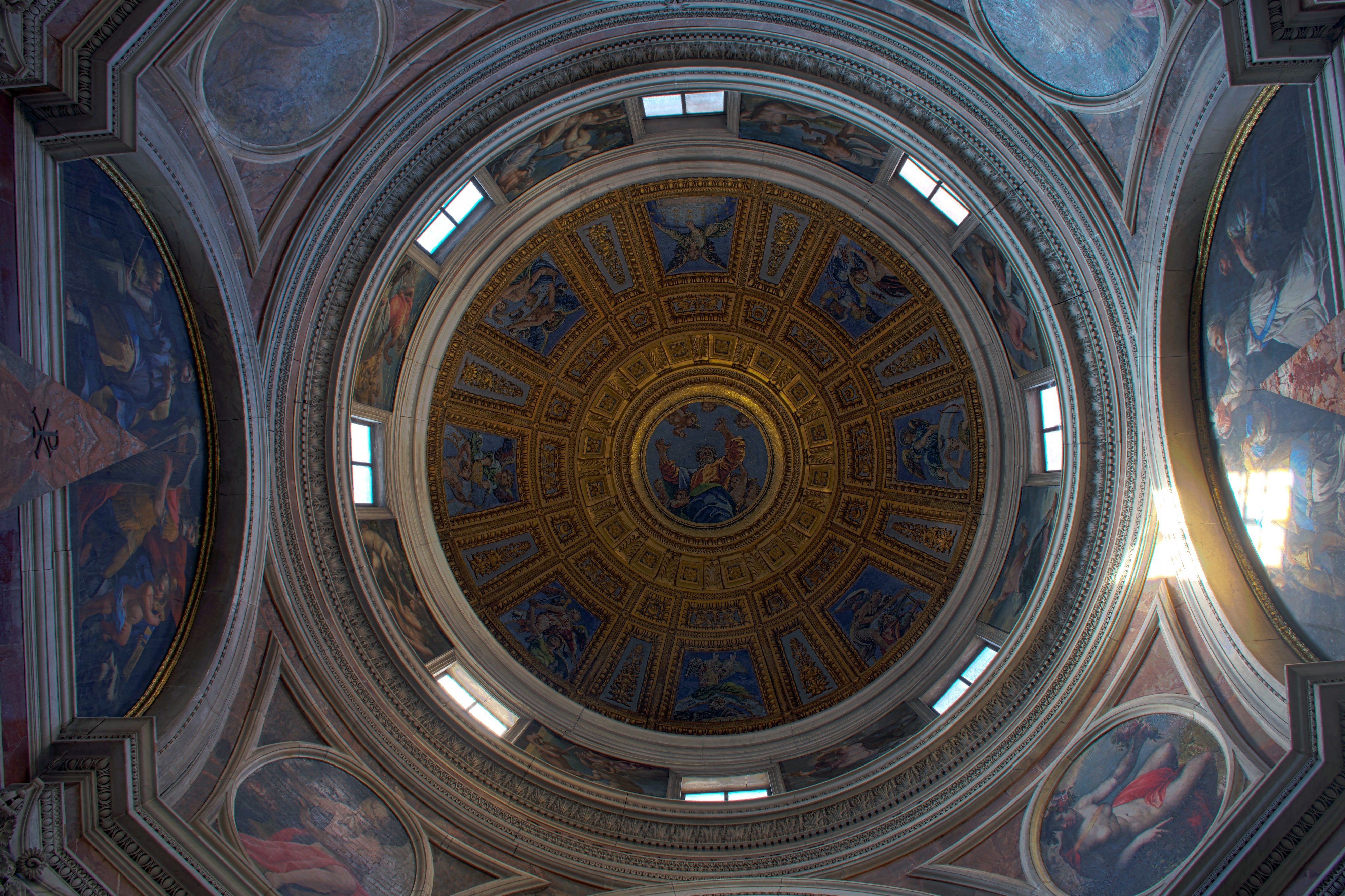 Santa Maria del Popolo (Rome) - Dome of Chigi chapel HDR