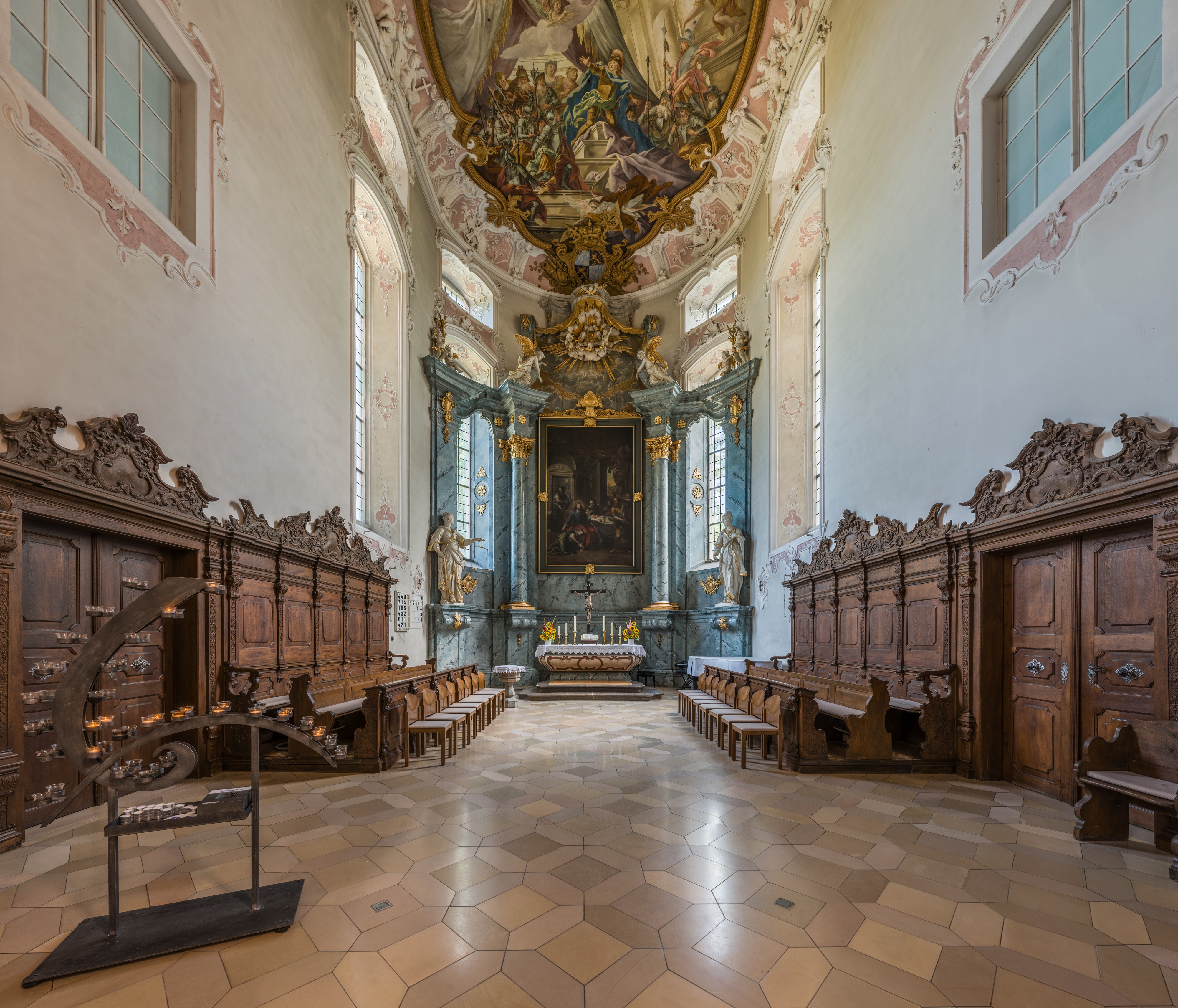 Schlosskirche, Bad Mergentheim, Choir 20150727 4