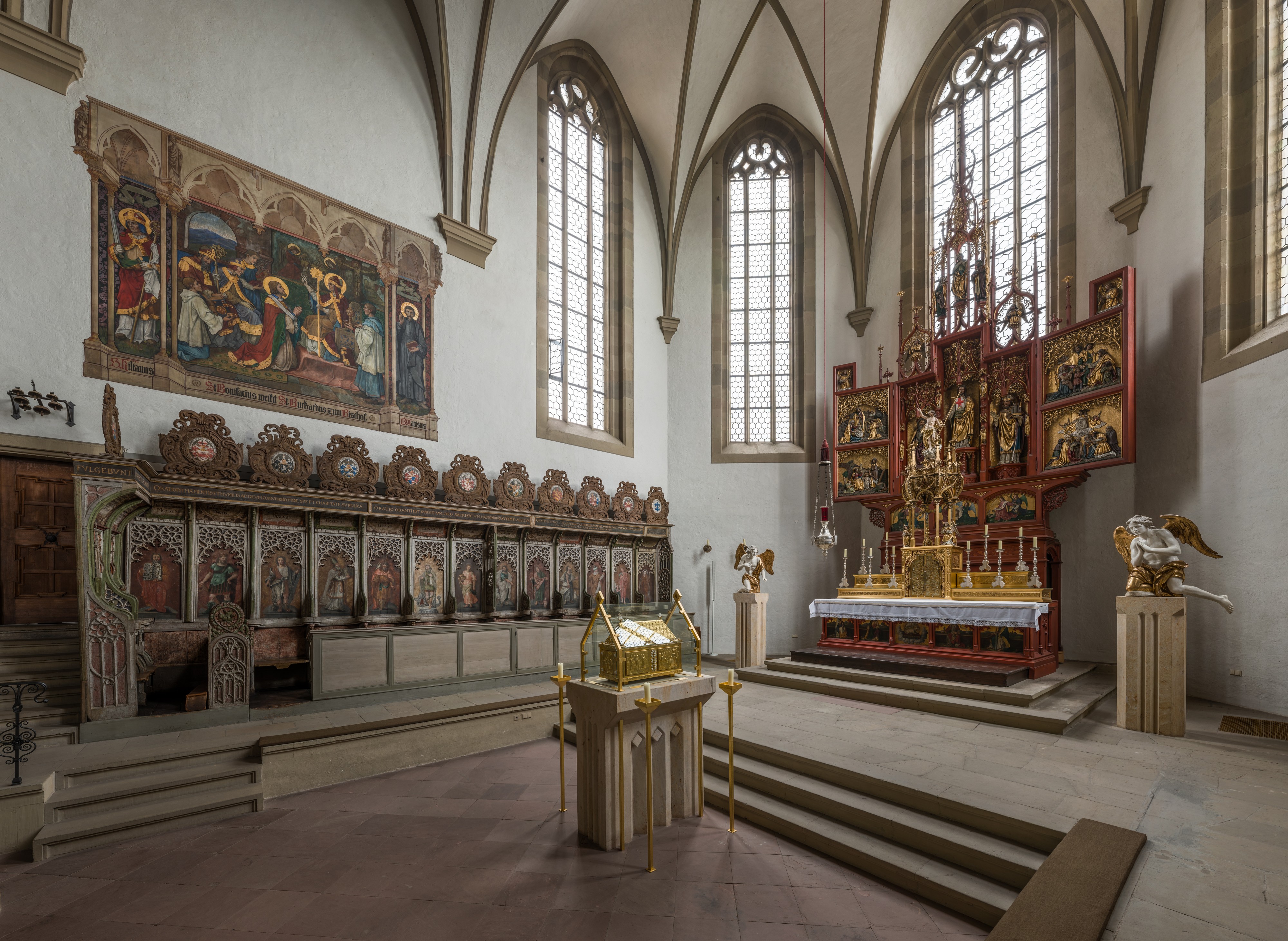 St. Burkard, Würzburg, Choir and Altar 20150729 4