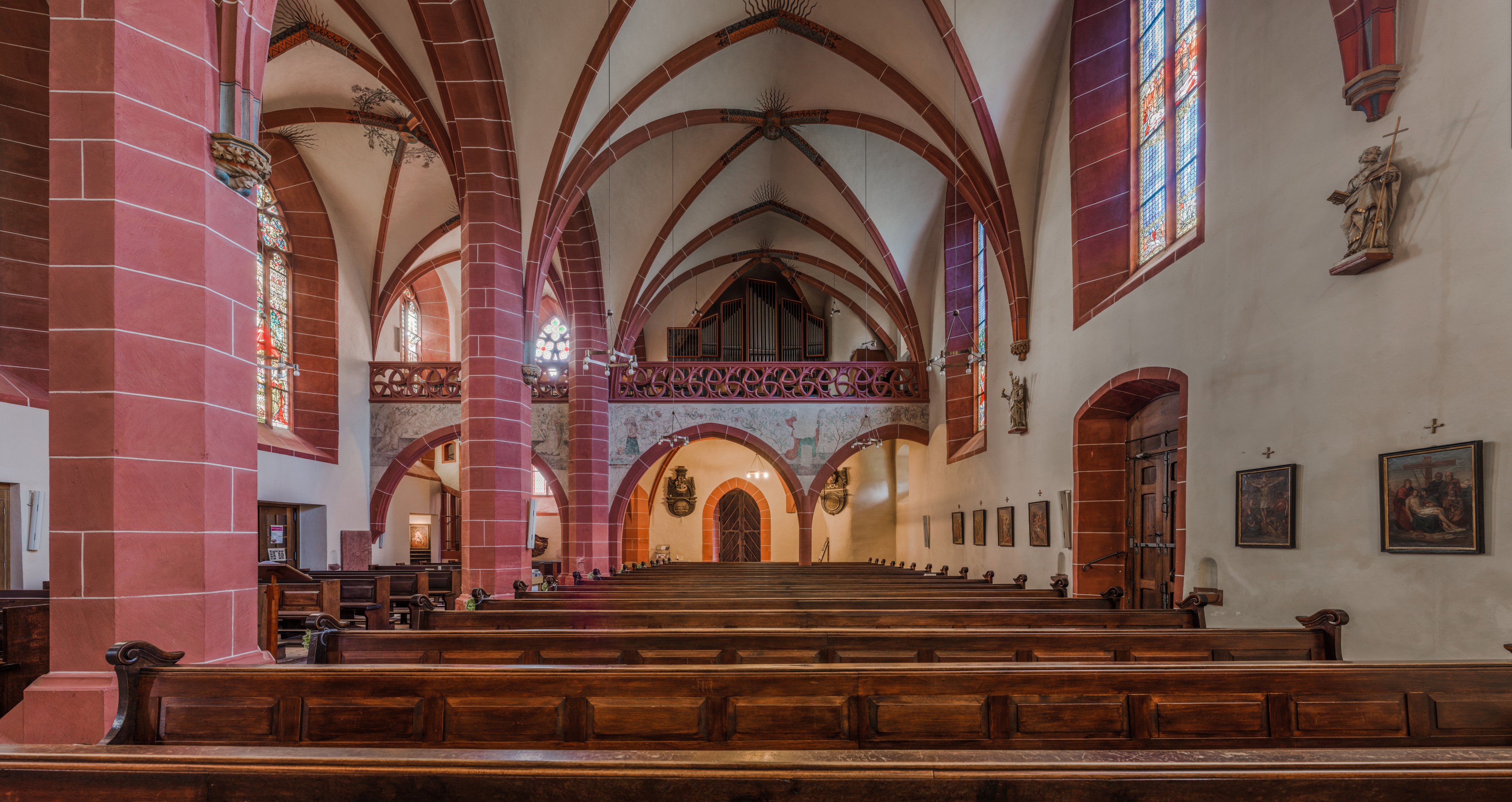 St. Peter und Paul, Eltville, Nave seen from Choir 20140902 1