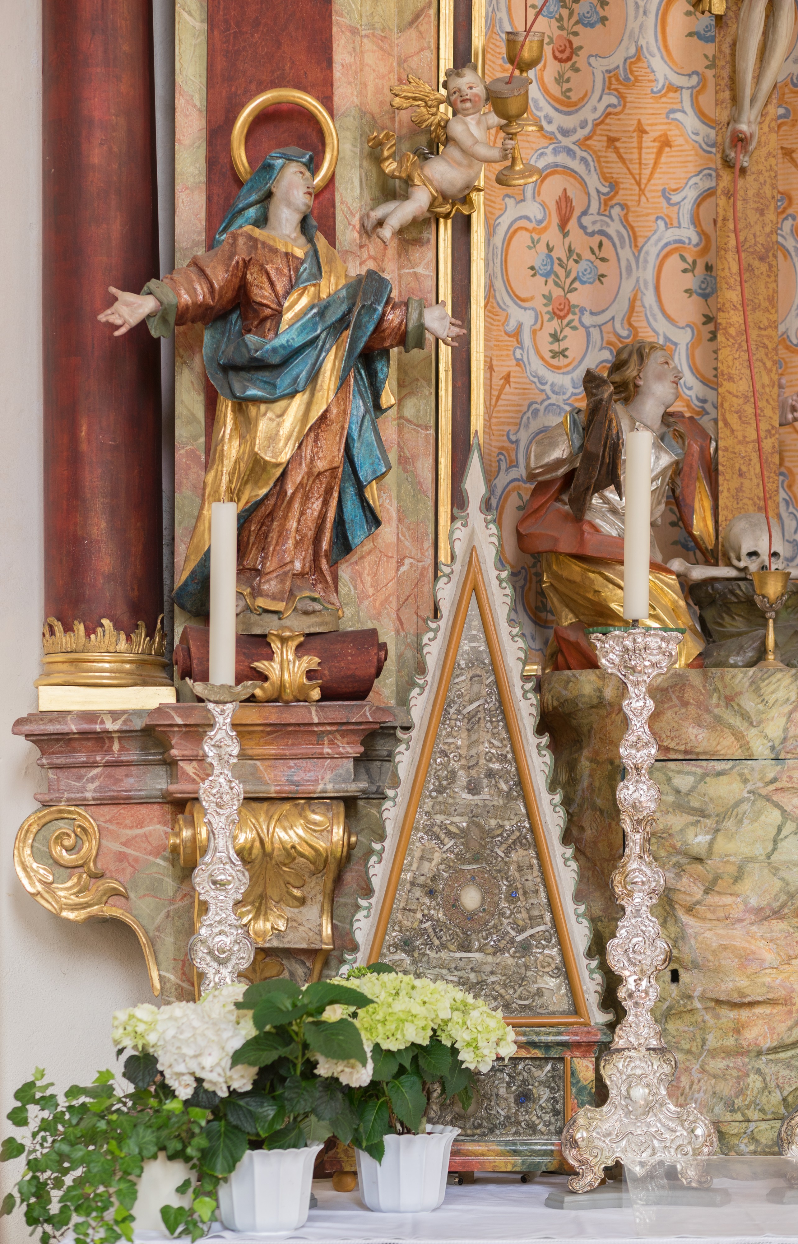 St. Simon und Judas Thaddäus (Holzgünz) - Details on the left altar