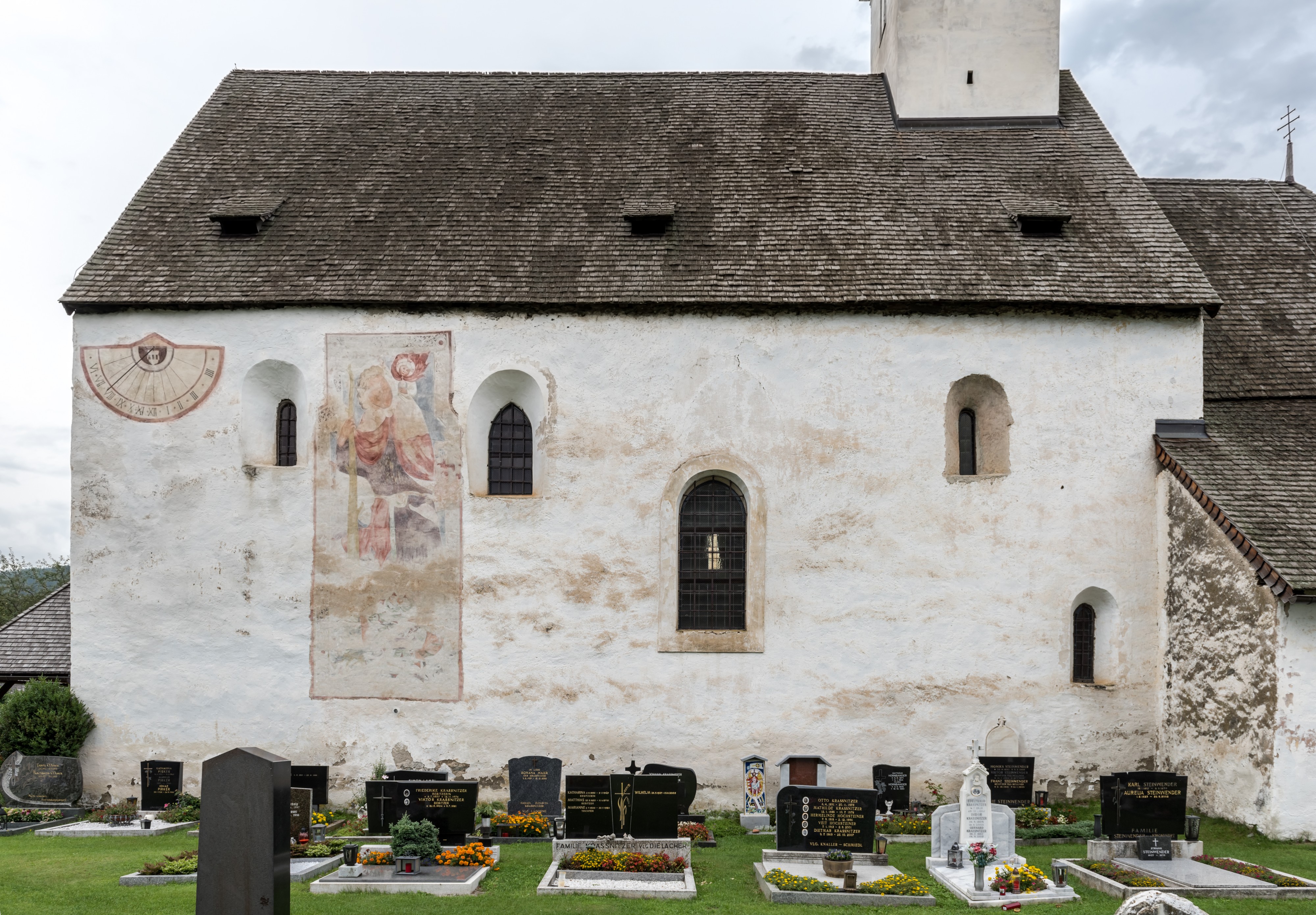 Weitensfeld Zweinitz Pfarrkirche hl Egydius Kirchenschiff S-Wand 10082017 0321