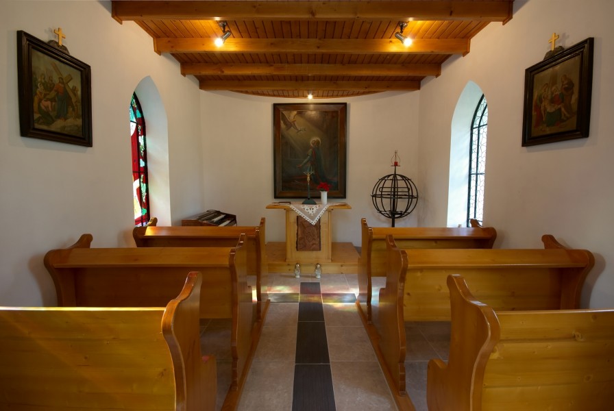 The inner space of the chapel