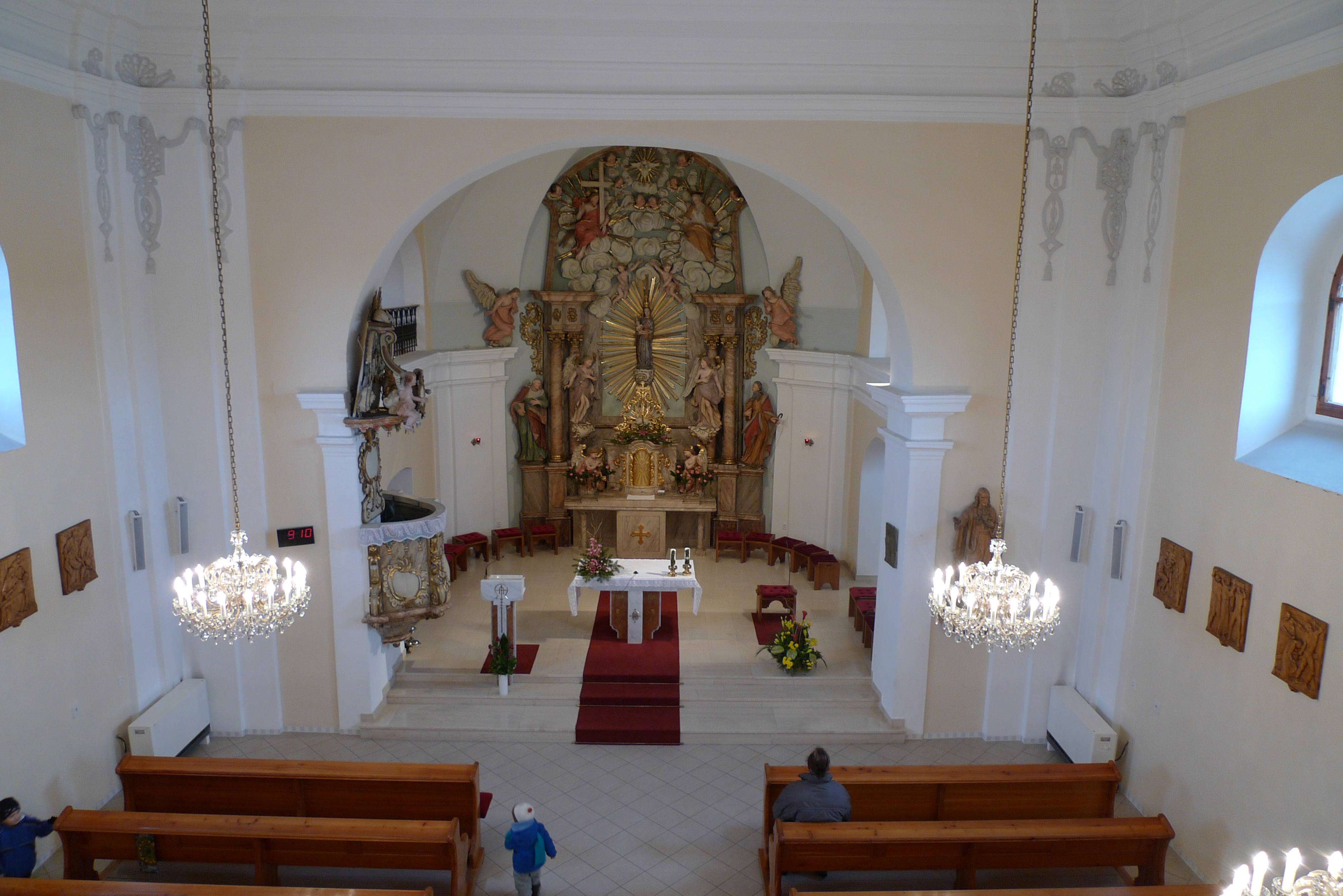 Třebovice, kostel, interiér 2