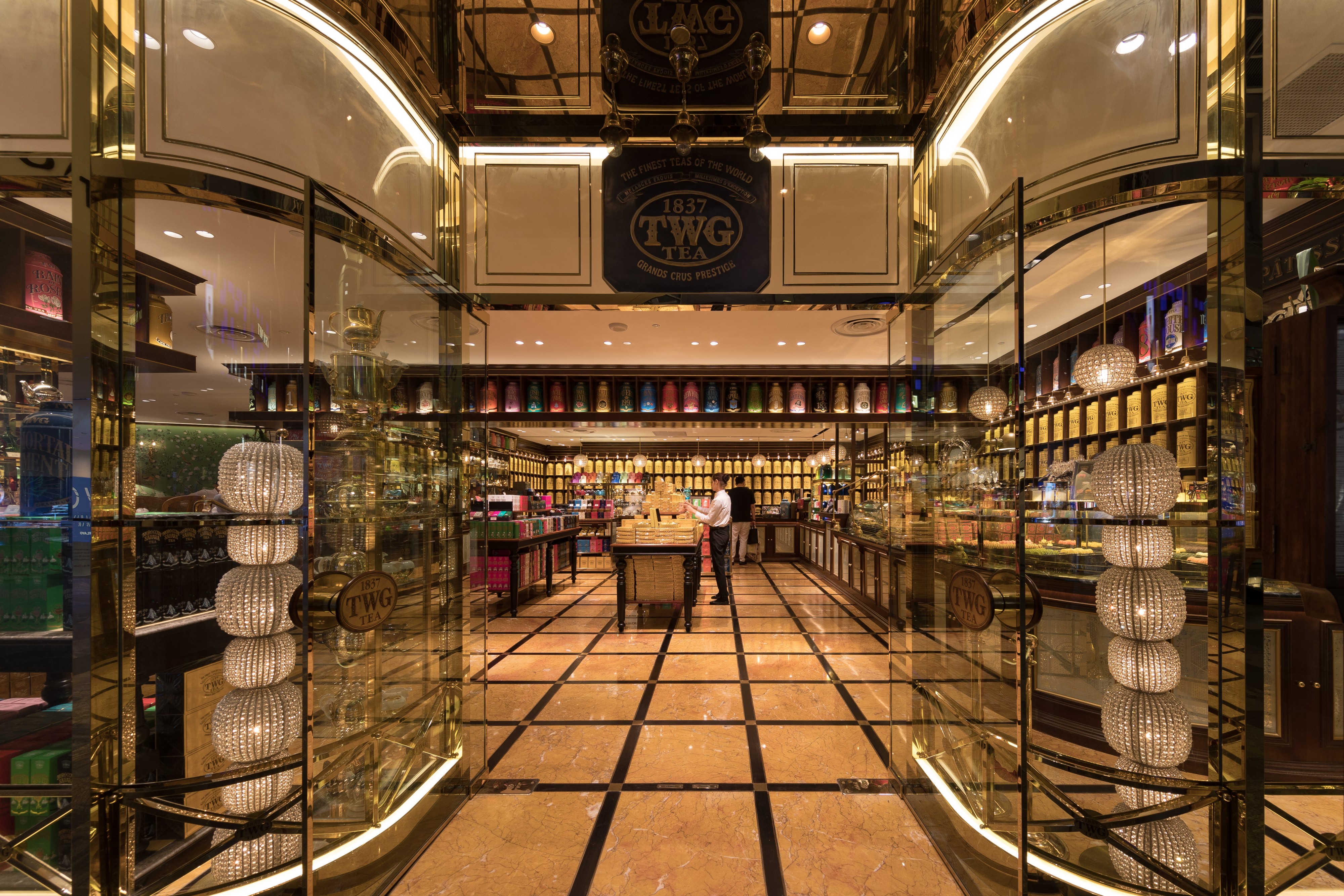 TWG Tea shop entrance in Singapore