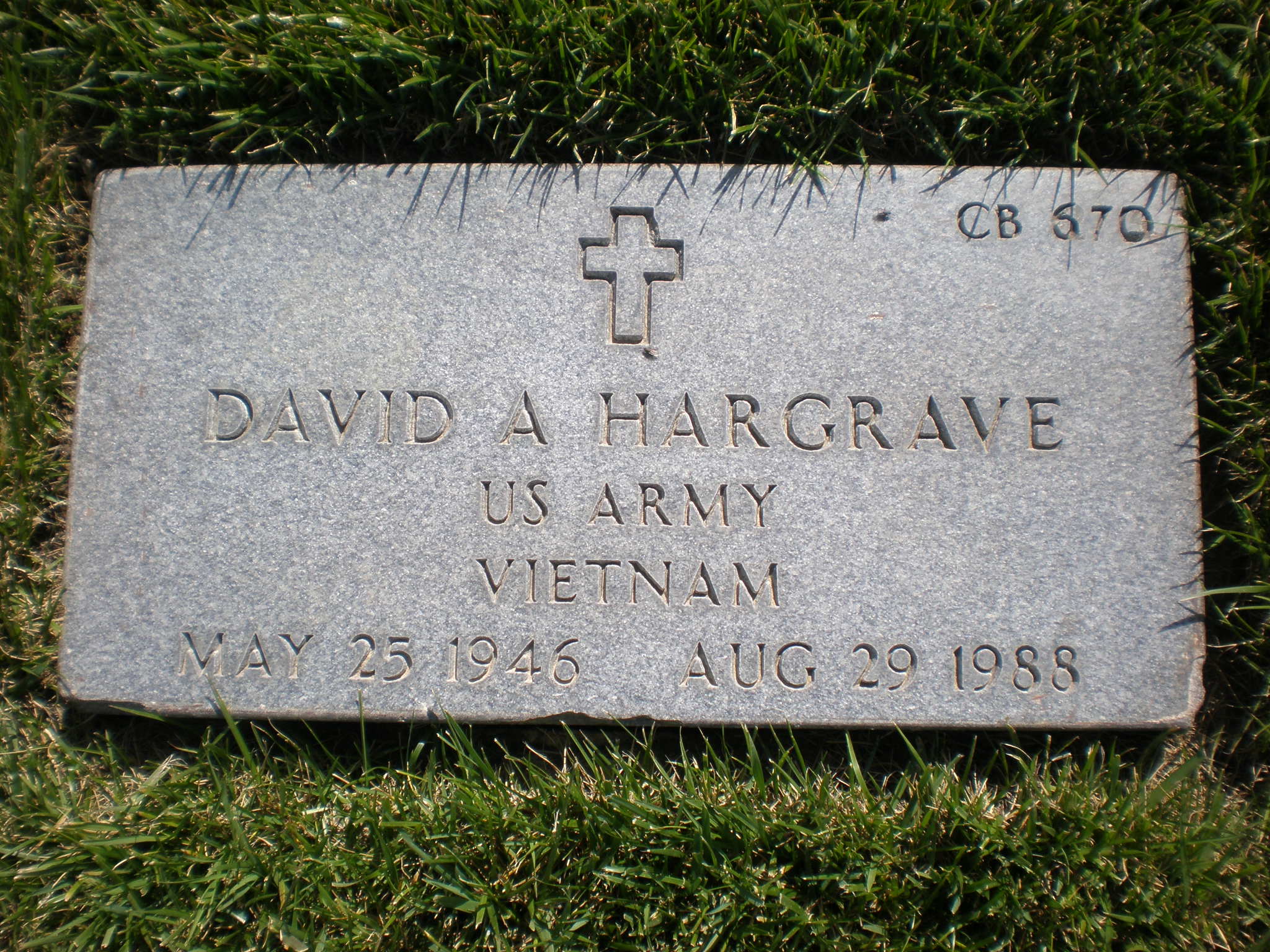 David A. Hargrave grave marker