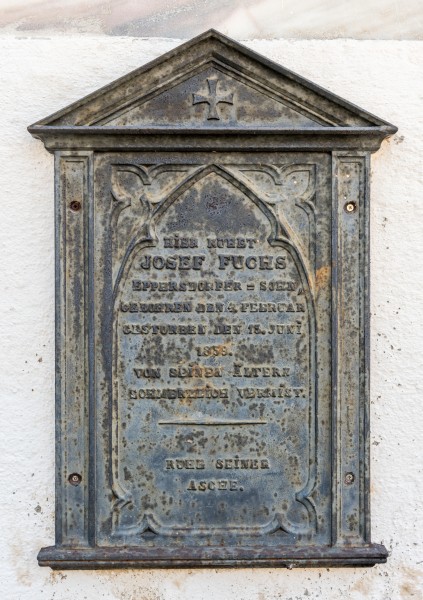 Brueckl Pfarrkirche hl Johannes der Taeufer Gusseisenepitaph Familie Fuchs 19062017 9592
