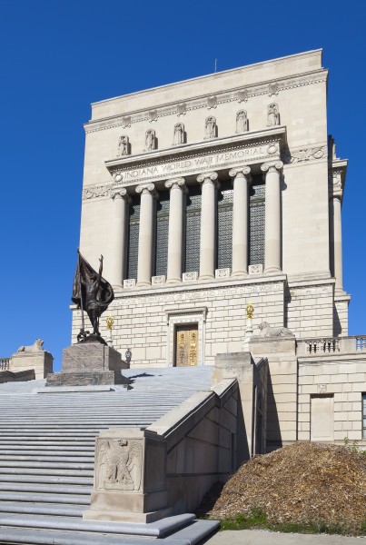 Edificio del Indiana World War Memorial Plaza, Indianápolis, Estados Unidos, 2012-10-22, DD 04