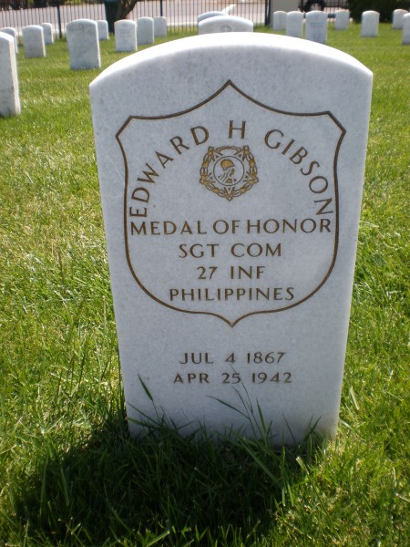 Edward H. Gibson headstone front