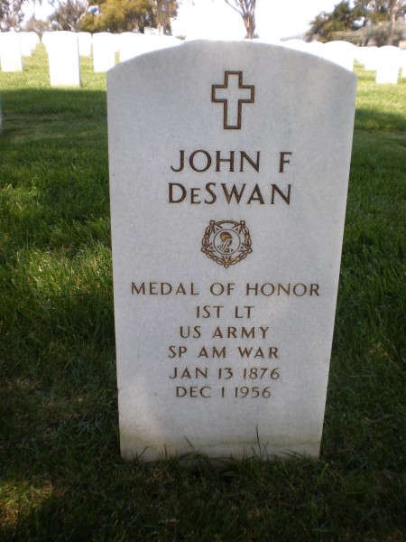 John F. DeSwan headstone front
