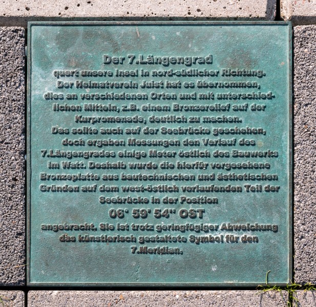 Juist, 7. Längengrad (Seebrücke) -- 2014 -- 3568