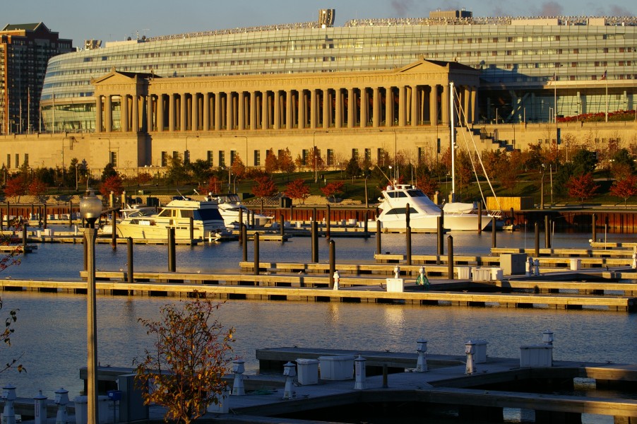 Soldier Field east side and marina