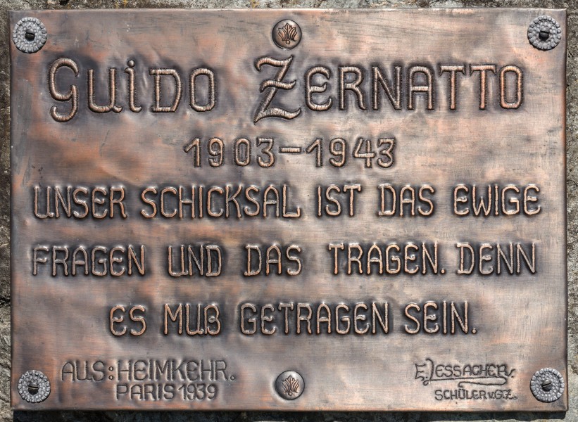 Weitensfeld Zammelsberg Dichtersteinhain Gedenktafel fuer Guido Zernatto 11042016 1329