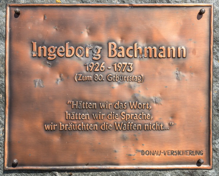 Weitensfeld Zammelsberg Dichtersteinhain Gedenktafel fuer Ingeborg Bachmann 11042016 1328