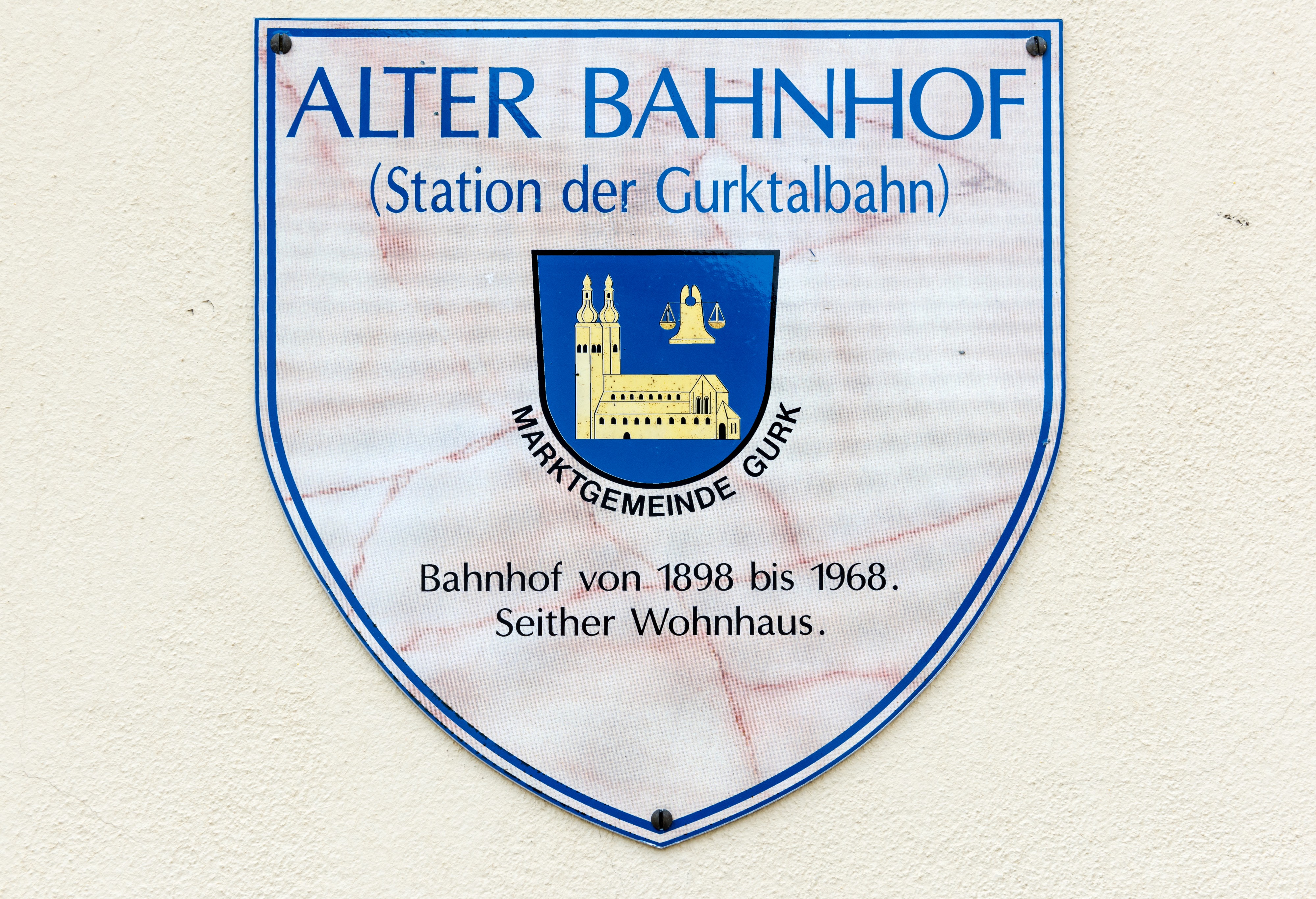 Gurk Die Gurktalbahn ehemaliger Bahnhof Gedenktafel 13062017 9426