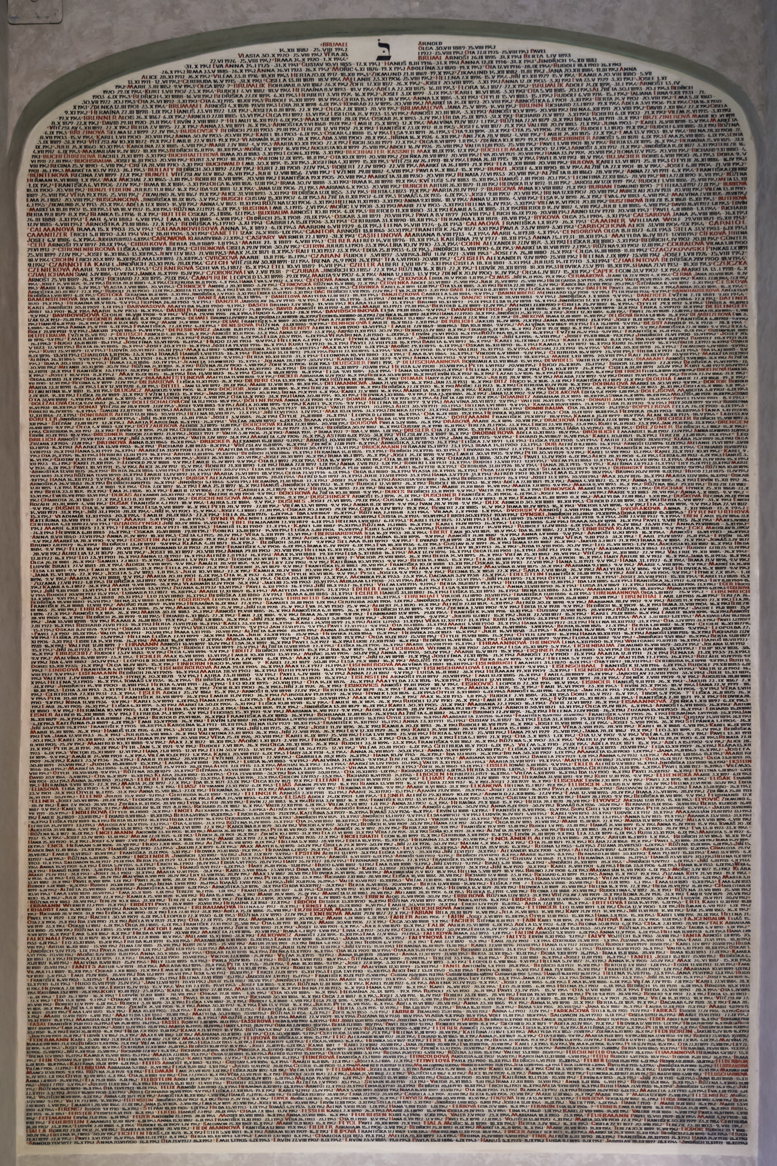 Praha Pinkas Synagogue Shoah Memorial 02