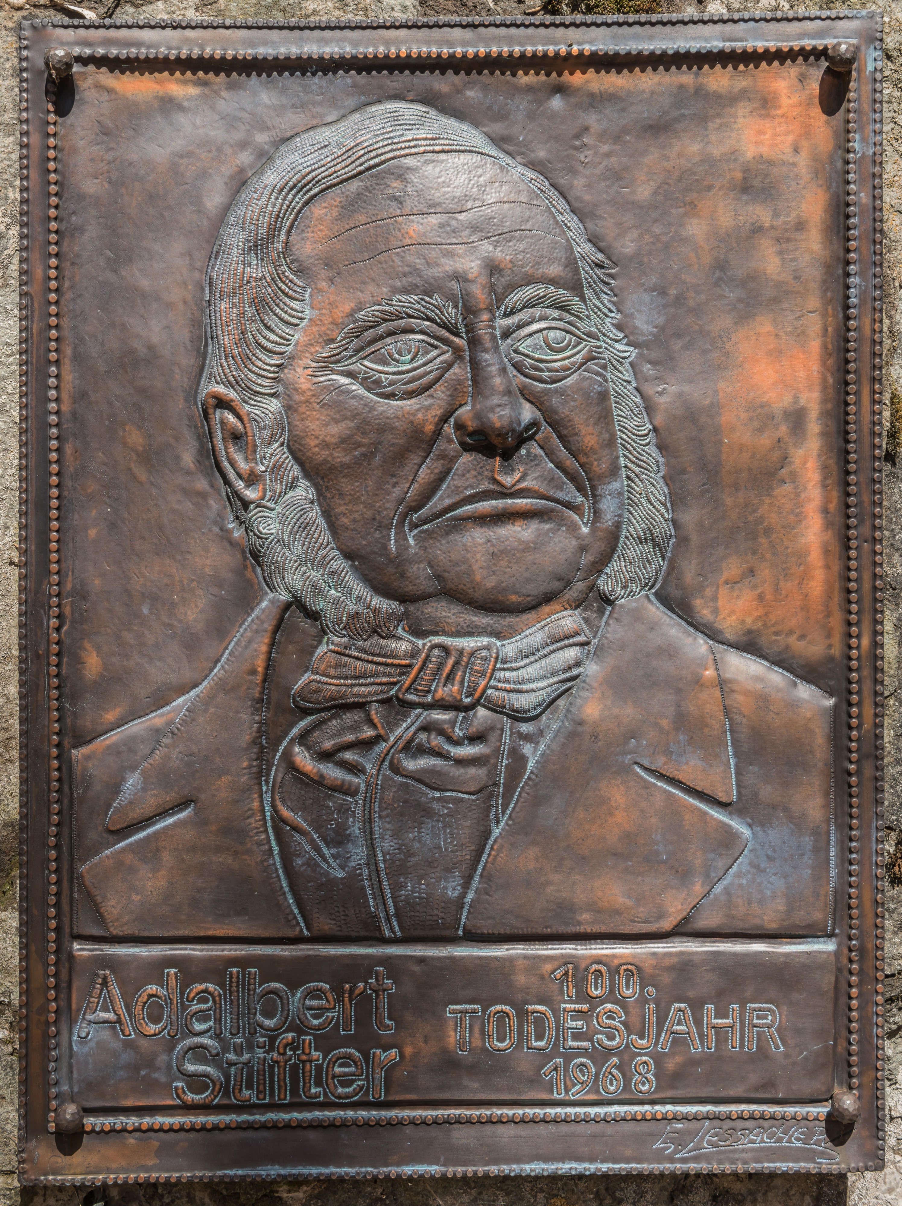 Weitensfeld Zammelsberg Dichtersteinhain Gedenktafel fuer Adalbert Stifter 11042016 1345