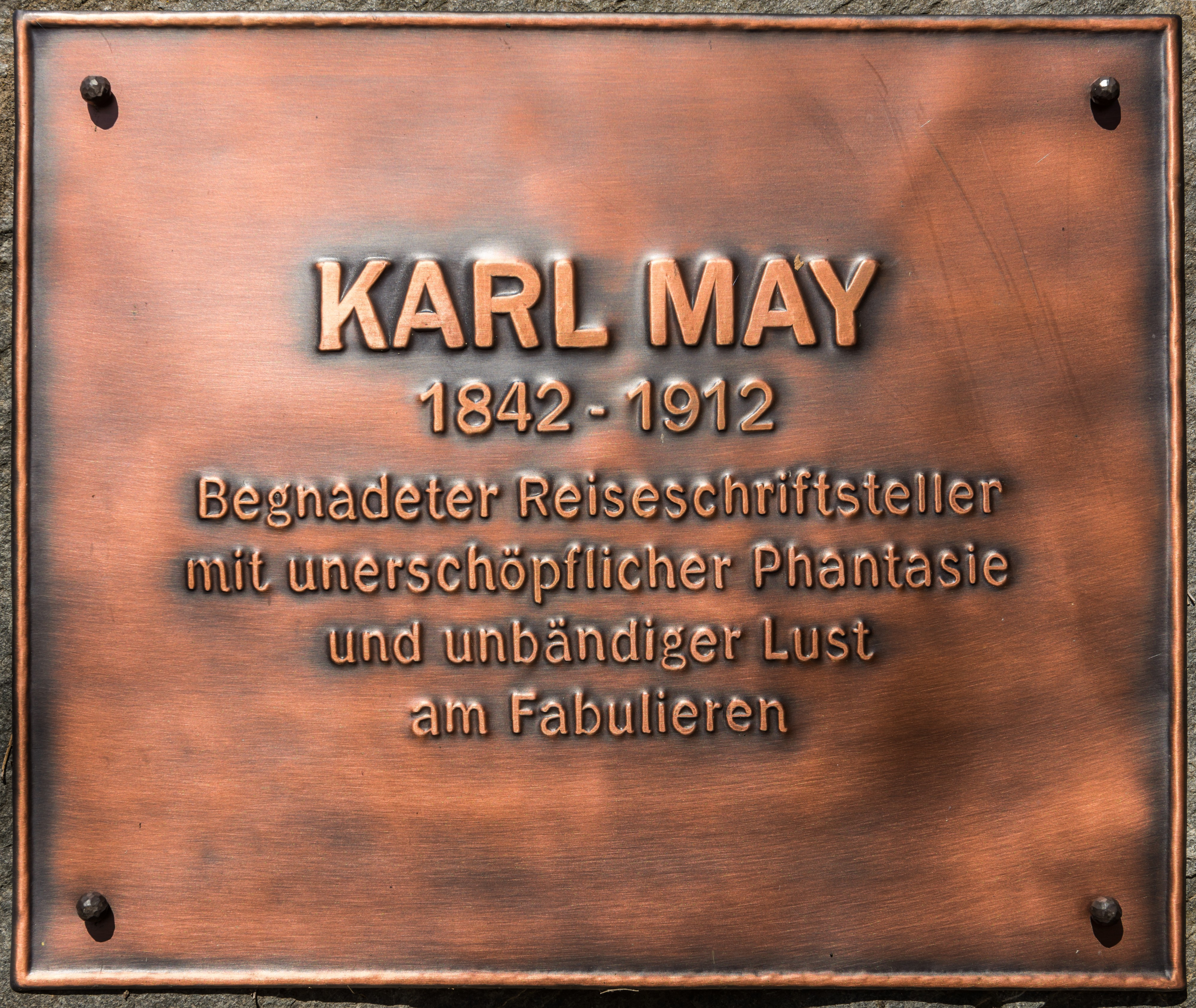 Weitensfeld Zammelsberg Dichtersteinhain Gedenktafel fuer Karl May 11042016 1364
