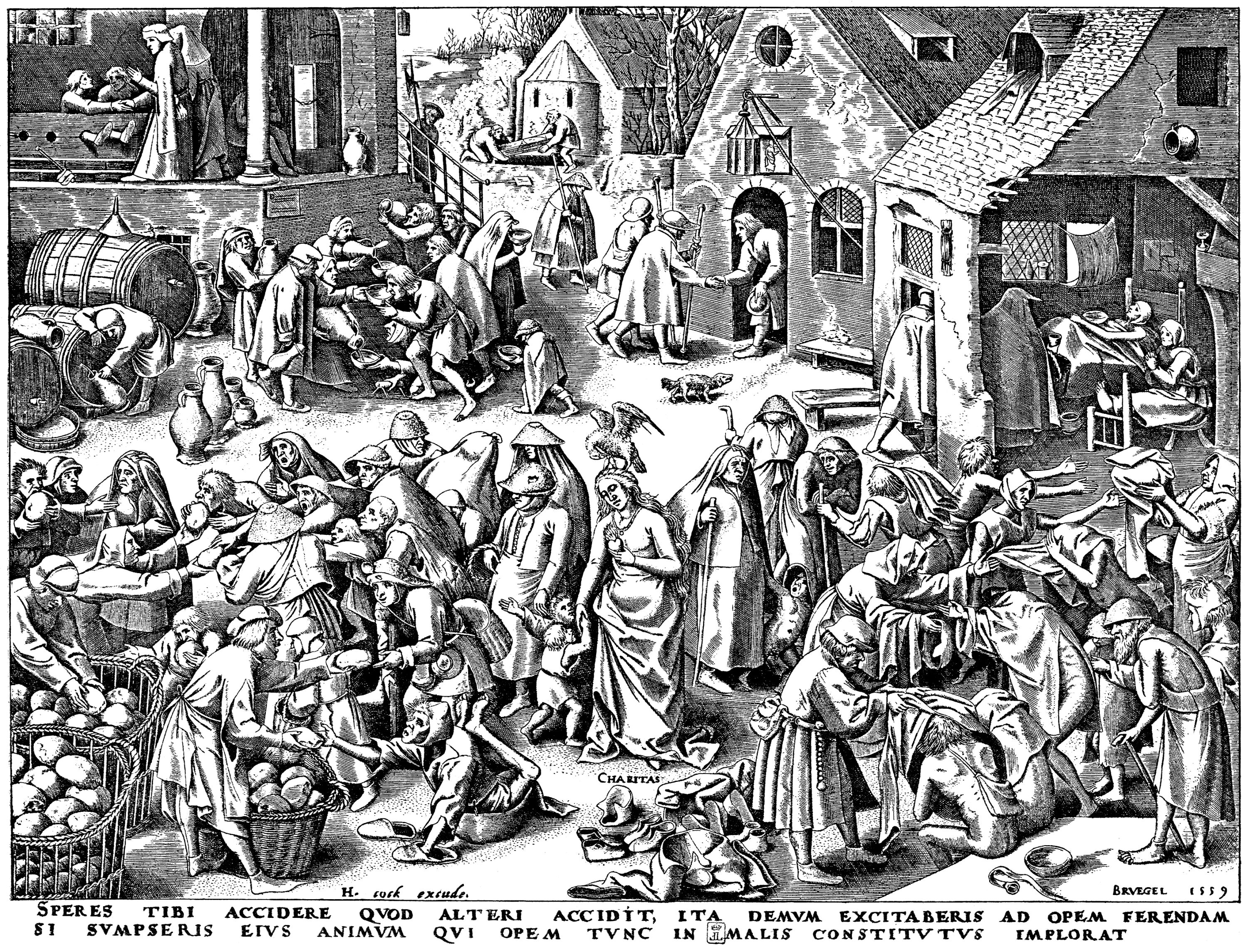 Brueghel - Sieben Tugenden - Charitas