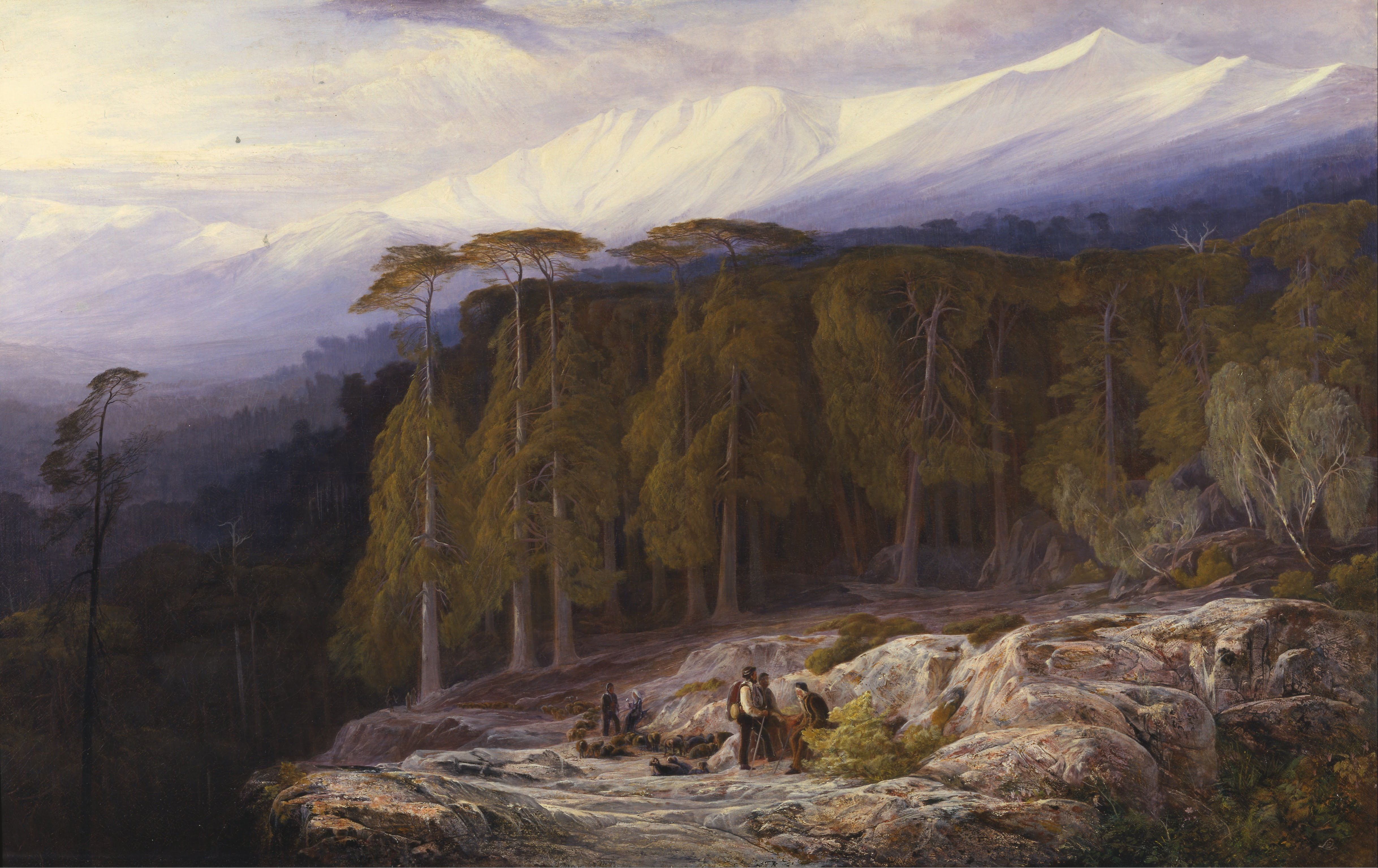 Edward Lear - The Forest of Valdoniello, Corsica - Google Art Project