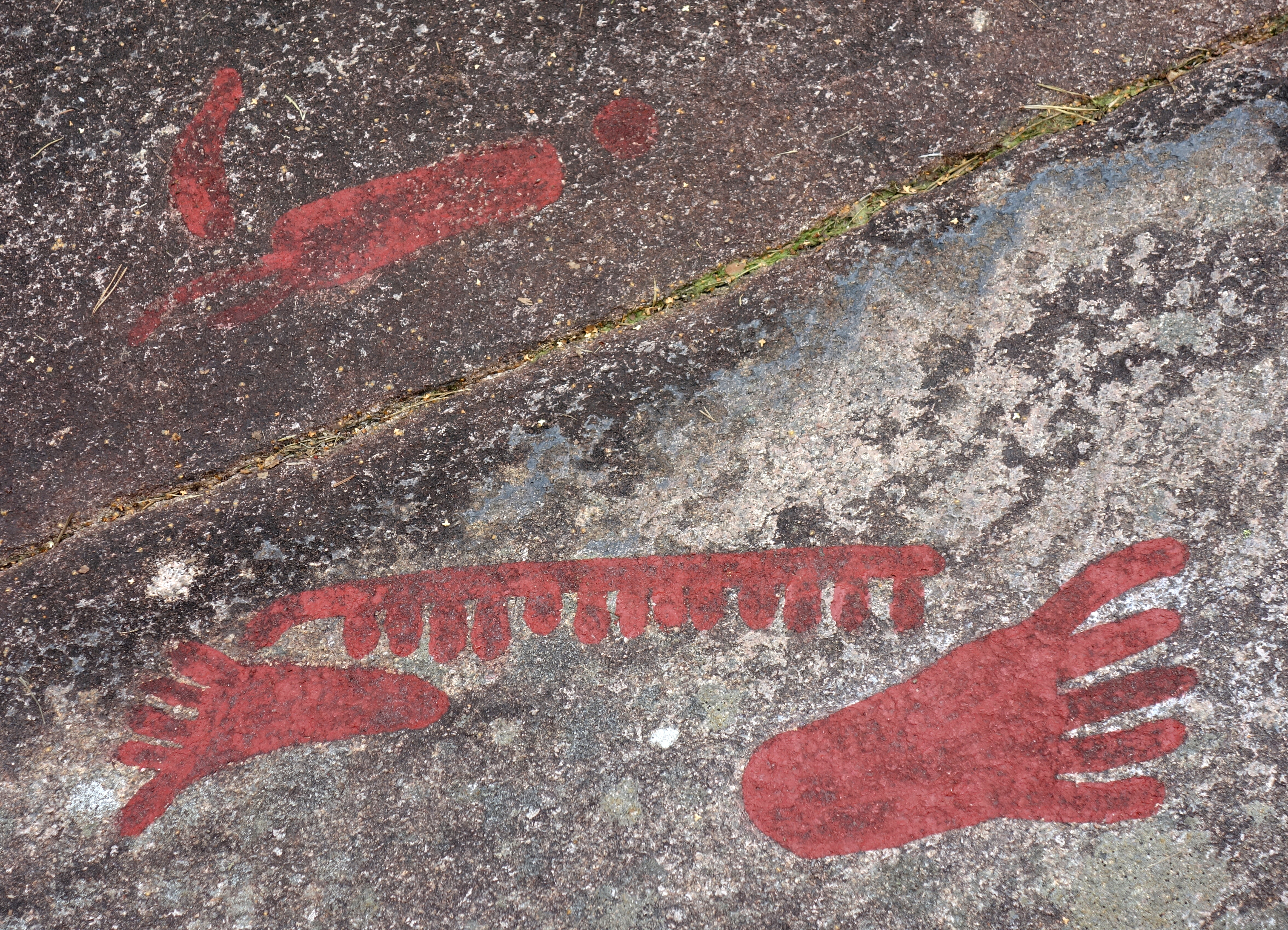 Footprints at Cobbler's Cliff Backa Brastad